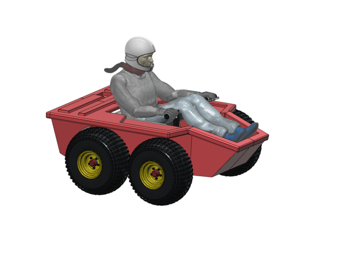 VALLEY FORGE 1/56 BUGGY W DRIVER HELMET 3d printed Render of the current model.