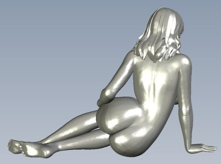 1/32 scale nude beach girl posing figure E 3d printed
