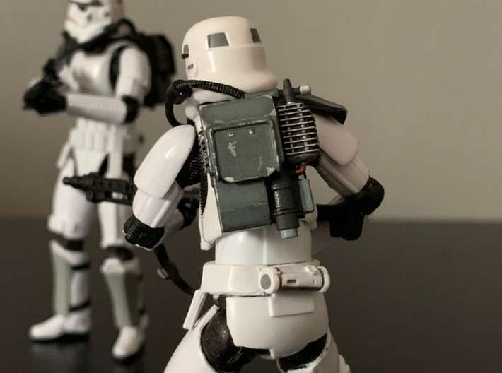 Imperial Magma Trooper Backpack 3.75 scale 3d printed 