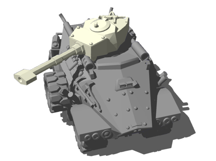 Vehicle Series: Panhard Tank Gun 3d printed Product when assembled. Note: Non-highlighted areas not included!