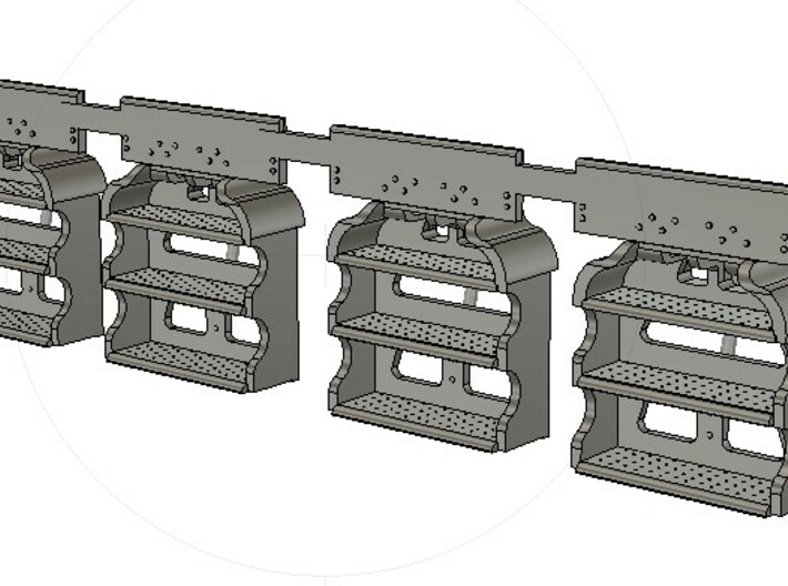 S scale LV Caboose Steps 3d printed 