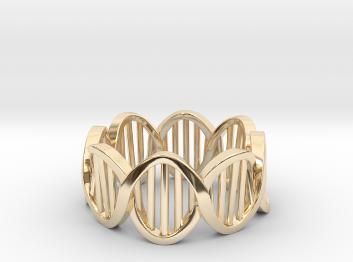 DNA Ring (Size 6) 3d printed
