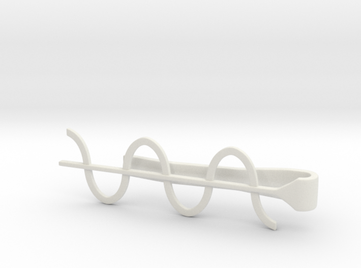 Cosine Wave Tie Bar (Plastics) 3d printed