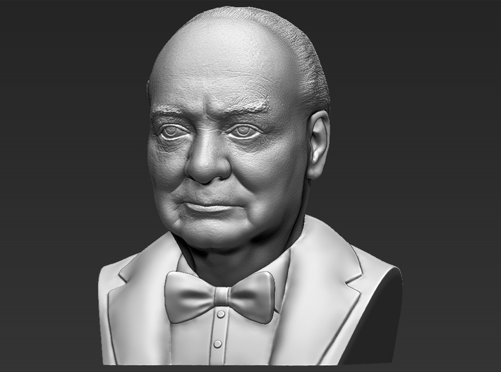 Winston Churchill bust 3d printed 