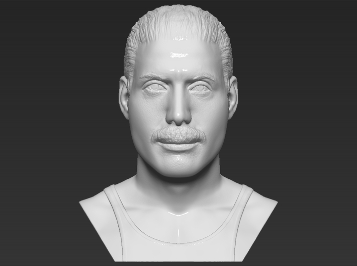 Freddie Mercury bust 3d printed