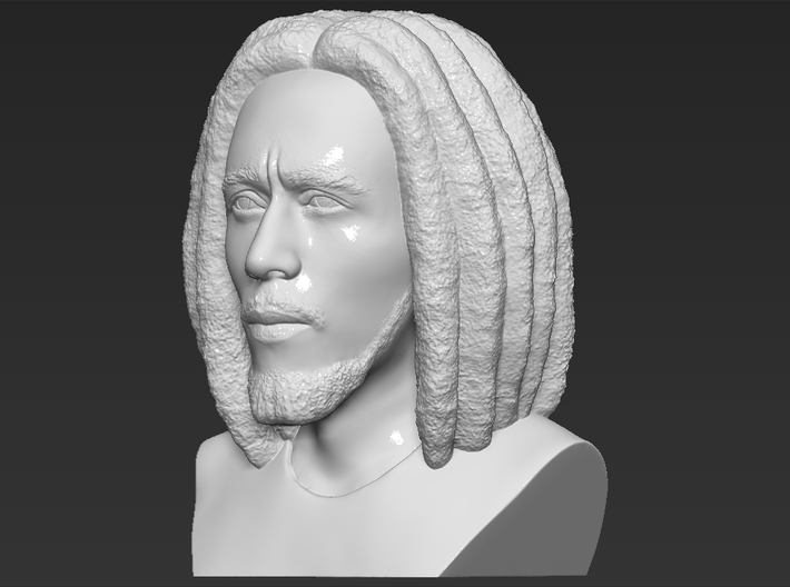Bob Marley bust 3d printed 