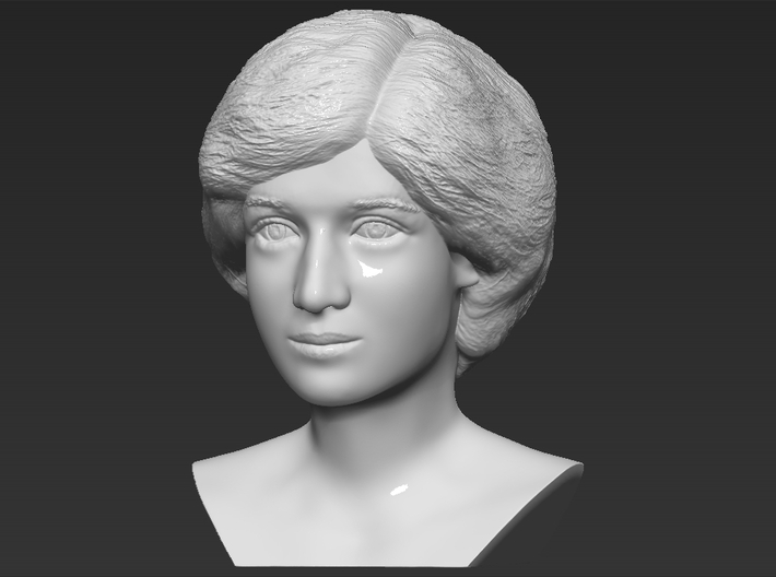 Princess Diana bust 3d printed 