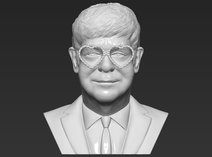 Elton John bust 3d printed