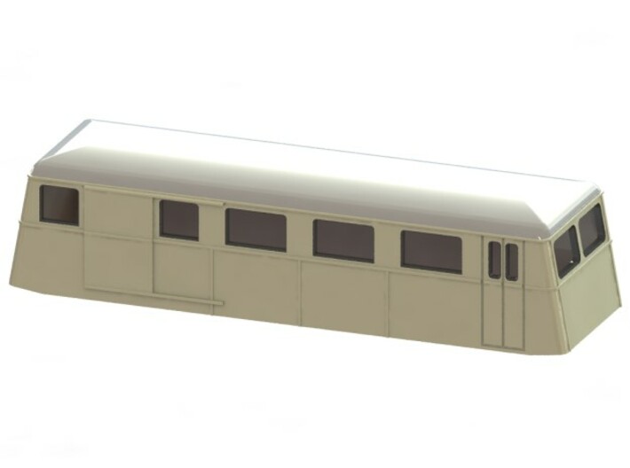 Swedish wagon for railcar UCFo1 / UCFo2 N-scale 3d printed CAD-model