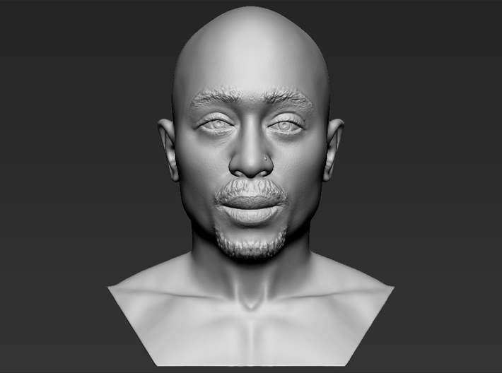 Tupac Shakur bust 3d printed