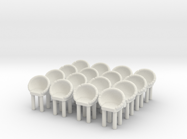 Modern Bar Chair (x16) 1/100 3d printed