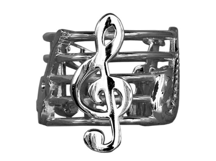 Music Symbols and Instruments Ring 3d printed