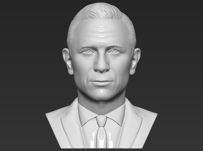 James Bond bust 3d printed