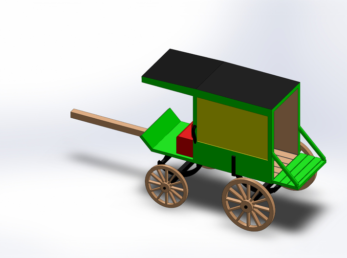 DELIVERY WAGON TAILGATE DOWN 3d printed