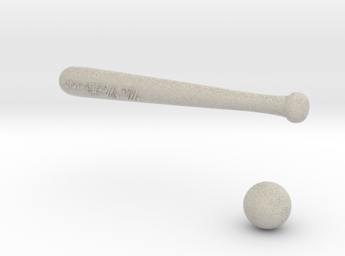 Baseball bat &amp; ball 3d printed