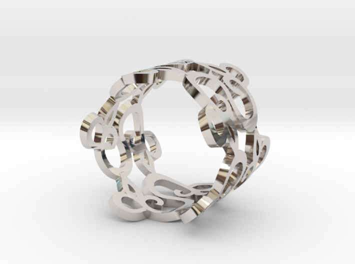 Womens Ring - Organic Filigree Vine Ring - iXi Des 3d printed