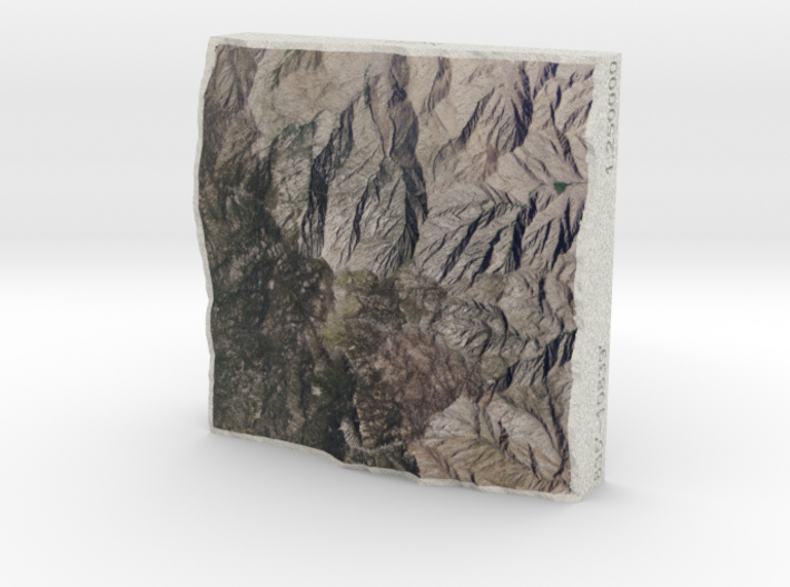 San Jacinto Peak, California, USA, 1:250000 3d printed 