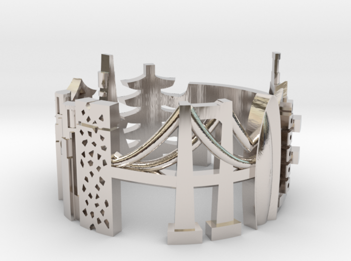 Tokyo - Skyline Cityscape Ring 3d printed