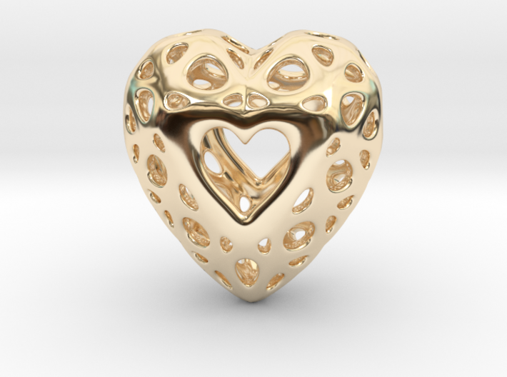 Voronoi Heart Pendant ver.2 3d printed