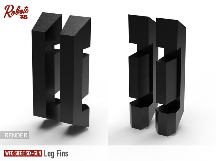 WFC:Siege Six-Gun Leg Fin Accents 3d printed 