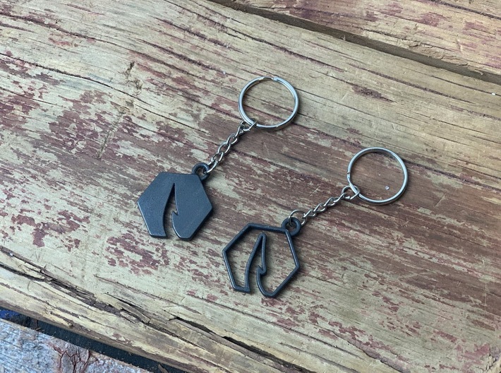 Catch Co Outline Keychain 3d printed