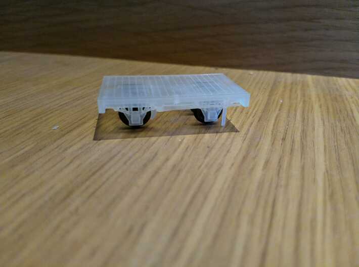 W&LLR Open Wagon Flat Conversion - 2 Pack 3d printed Wagon as printed and with Wheels added
