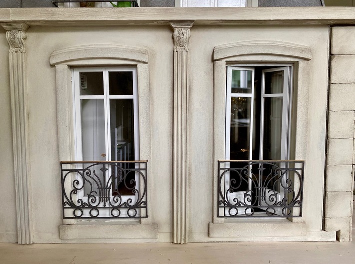 1:12 Balustrade / railing, for French door 3d printed 