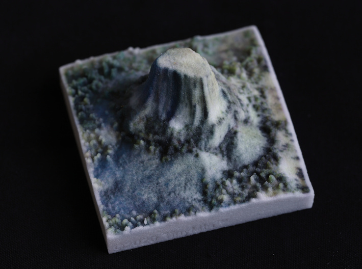 Devils Tower, Wyoming, USA, 1:10000 3d printed 