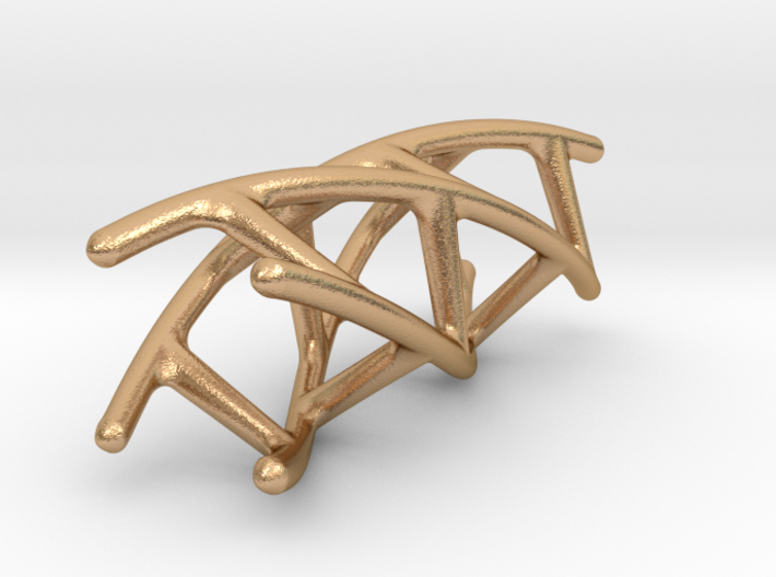 Quadruple Helix Pendant 3d printed