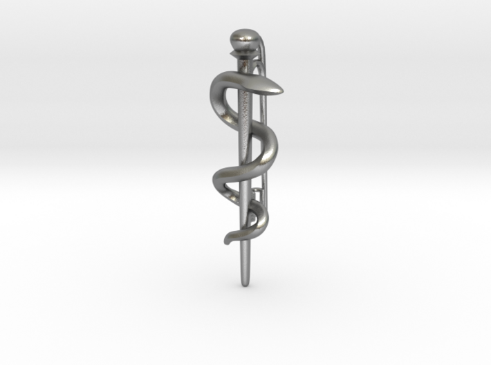 Asclepian Rod pin - Snake Rod - Symbol of Medicine 3d printed