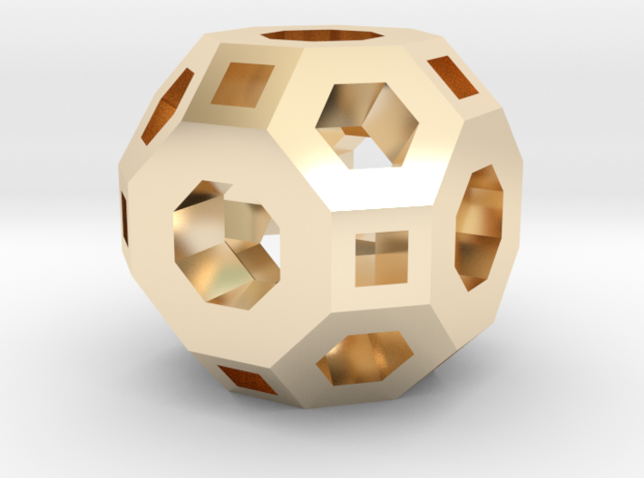 gmtrx 18mm lawal v1 skeletal truncated cuboctahedr 3d printed