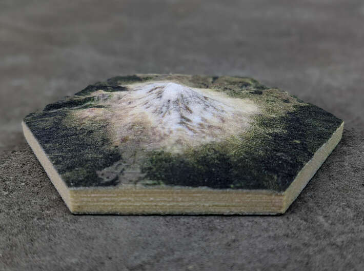 Model of Mt. Adams, WA (10cm, Full-Color) 3d printed 