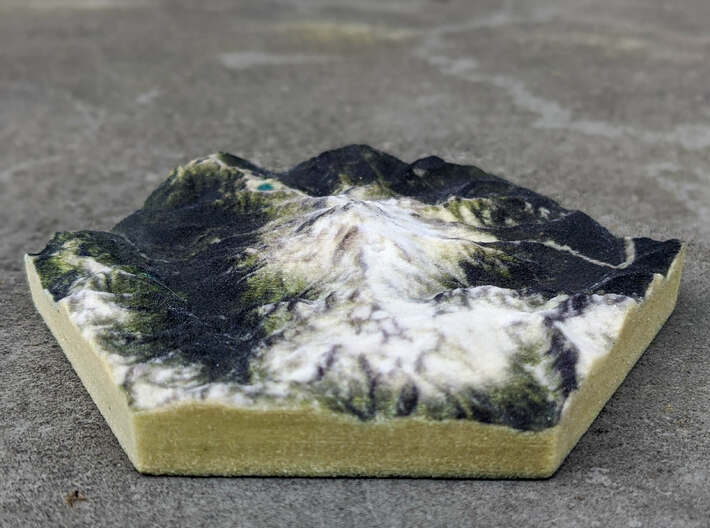 Model of Glacier Peak, WA (10cm, Full-Color) 3d printed 