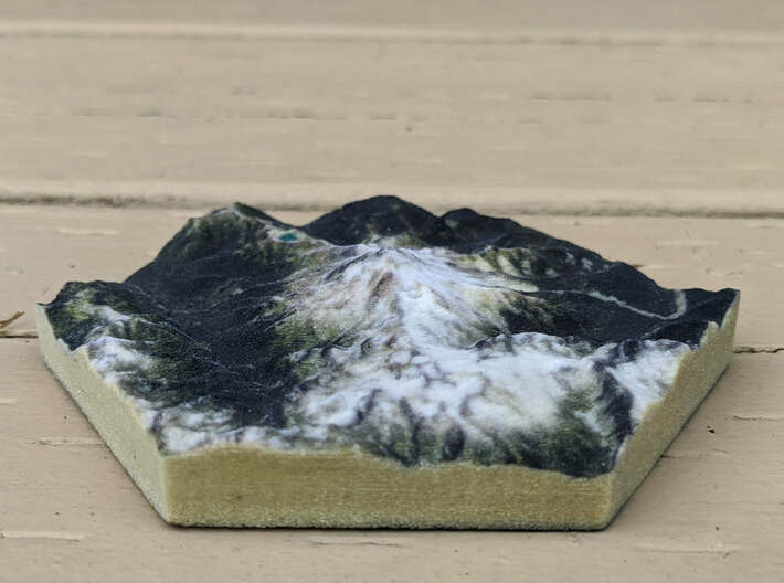 Model of Glacier Peak, WA (10cm, Full-Color) 3d printed 