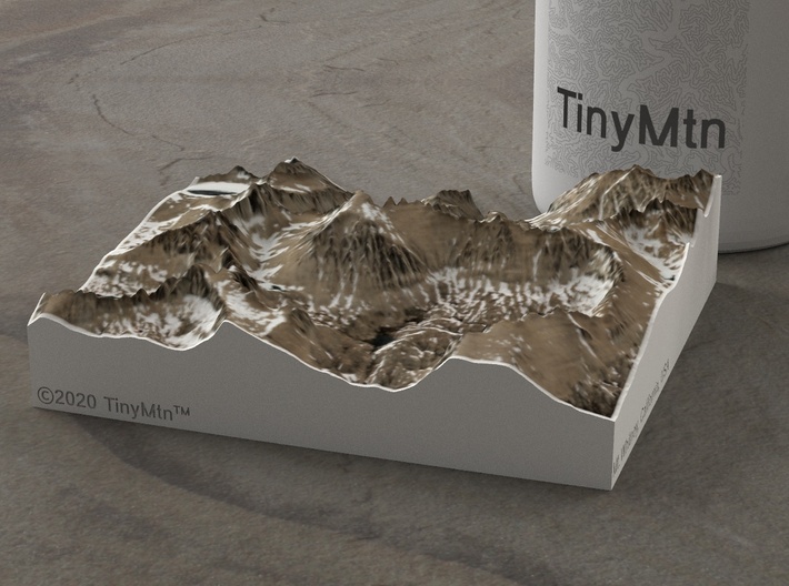 Mt. Whitney (new), California, USA, 1:50000 3d printed 