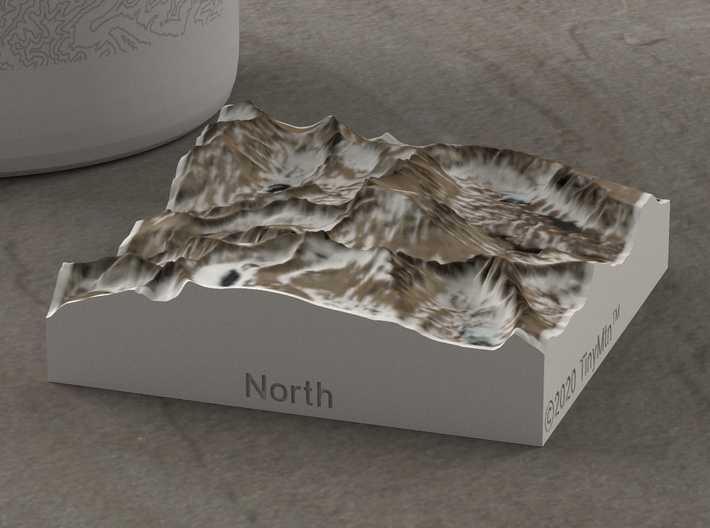 Mt. Whitney (new), California, USA, 1:100000 3d printed 