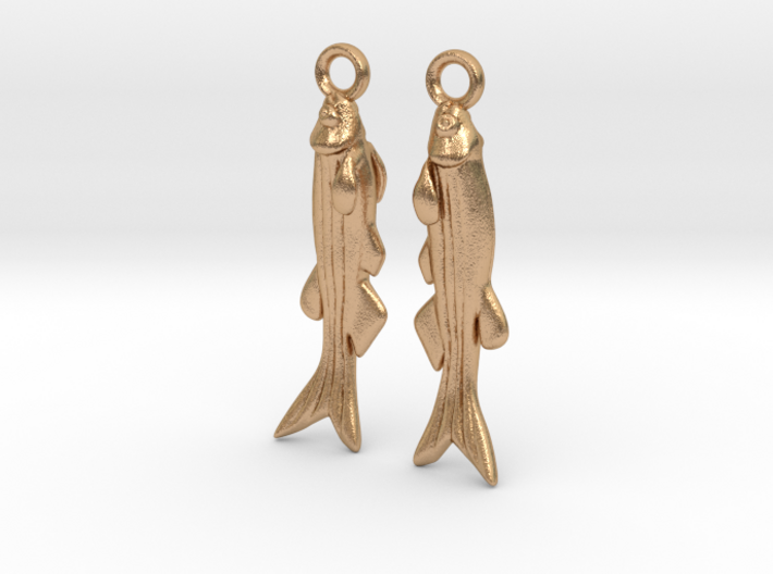 Zebrafish Earrings - Science Jewelry 3d printed