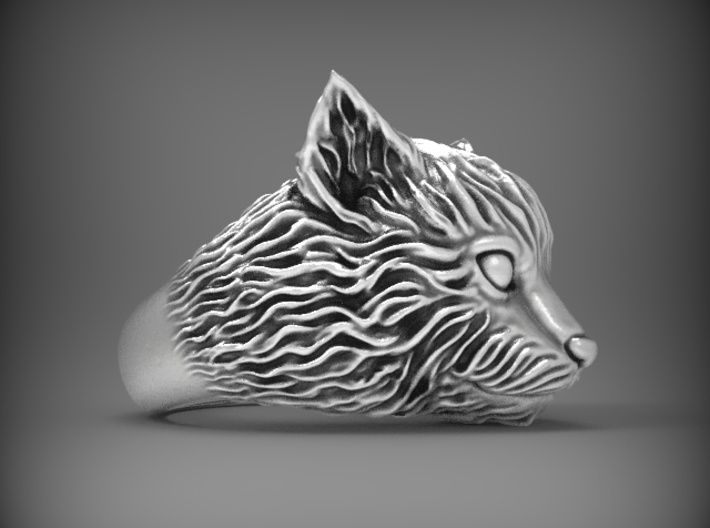 Cute and fluffy cat ring, size 6.5 3d printed 