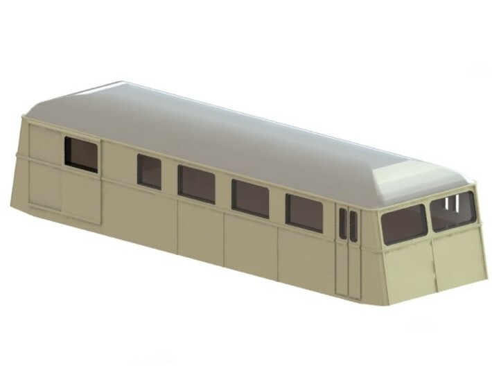 Swedish wagon for railcar UCFo4s N-scale 3d printed CAD-model