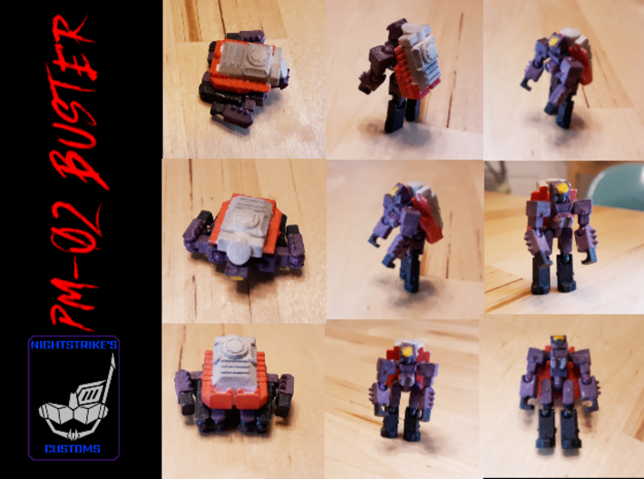 Powermaster: Buster 3d printed Robot mode and Engine mode...