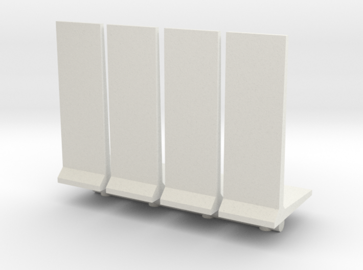 Retaining Concrete Wall (x4) 1/120 3d printed