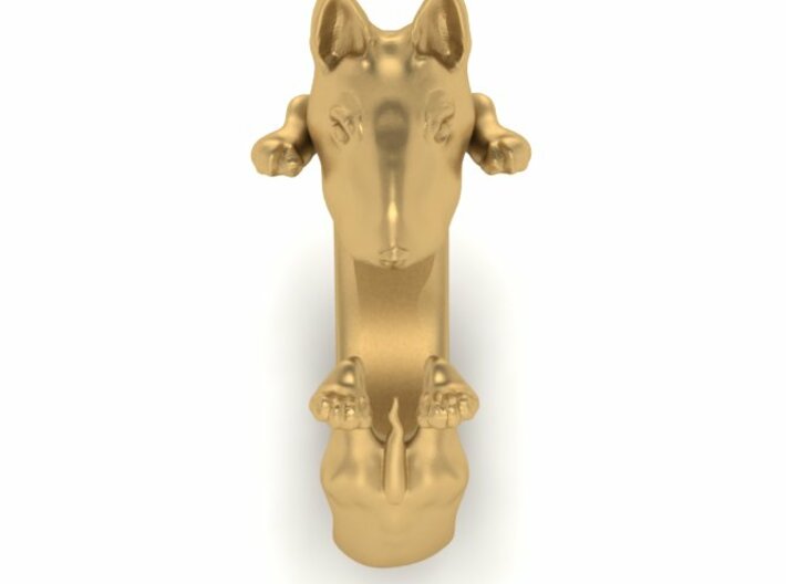 Bull Terrier Dog ring 3d printed Add a caption...