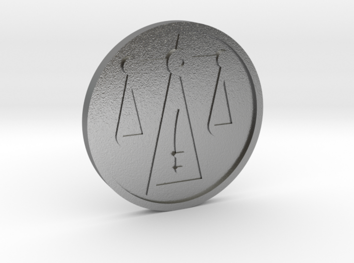 Justice Coin 3d printed