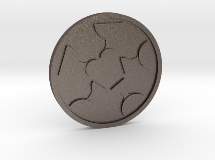Five of Cups Coin 3d printed