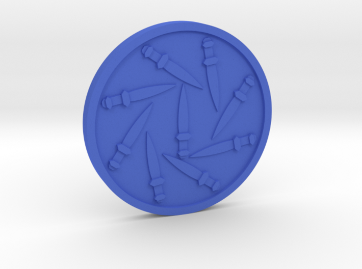 Nine of Swords Coin 3d printed