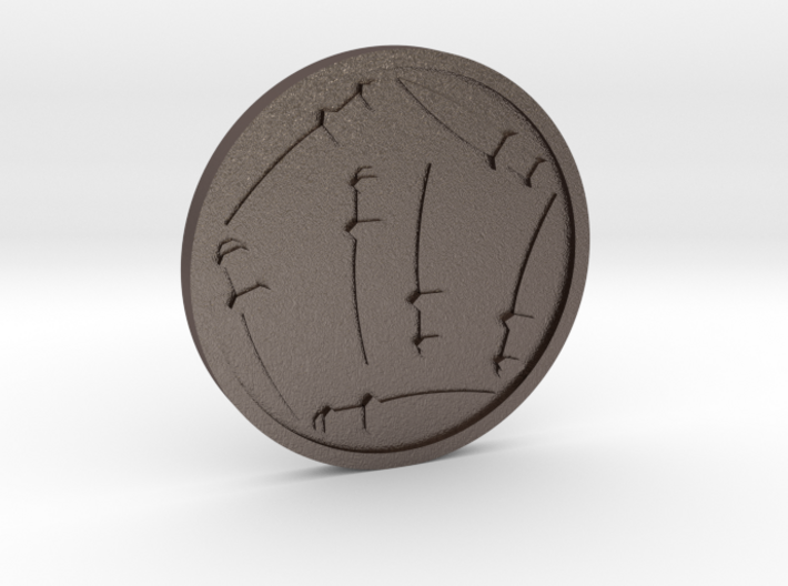 Seven of Swords Coin 3d printed