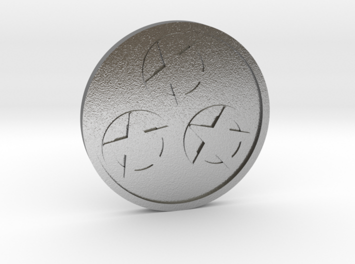 Three of Pentacles Coin 3d printed