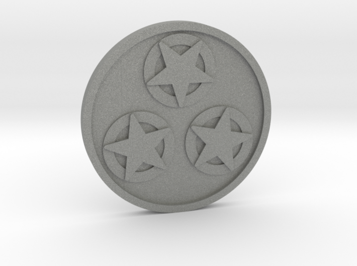 Three of Pentacles Coin 3d printed