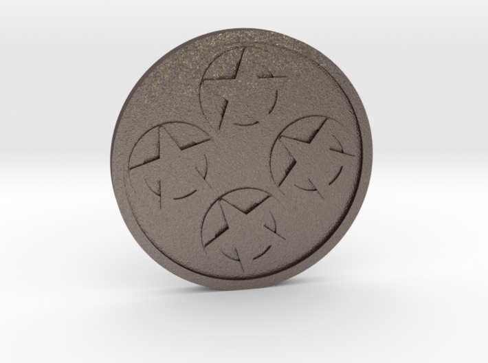 Four of Pentacles Coin 3d printed