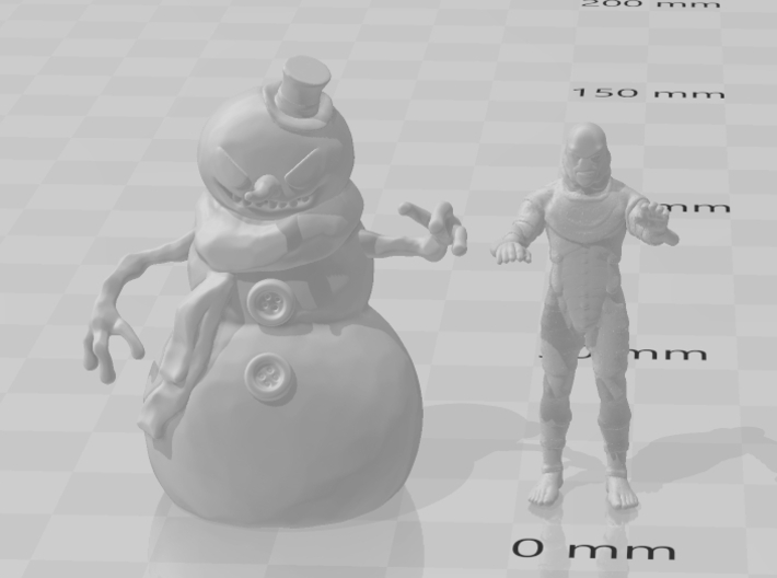 Killer Snowman 28mm miniature horror games fantasy 3d printed 